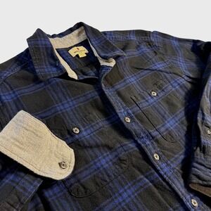 Woolrich Men's Long Sleeve Plaid Flannel Button Down Shirt Size L hunting hiking